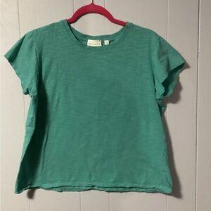 Women’s Mia & Tess XL Turquoise Short Sleeve Crop Top